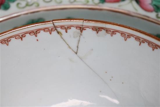 A collection of Chinese 18th century and later bowls and a vase vase height 42cm